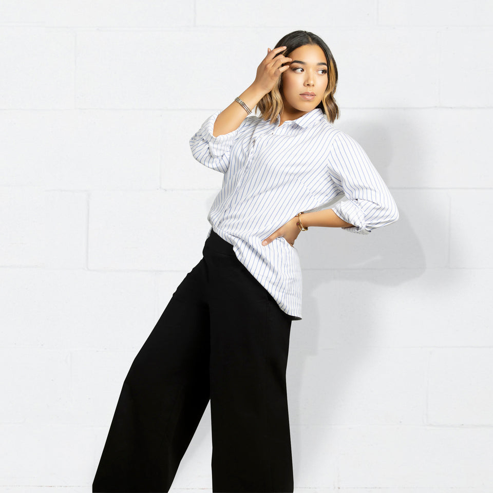 The Made for You Shirt - Blue Striped