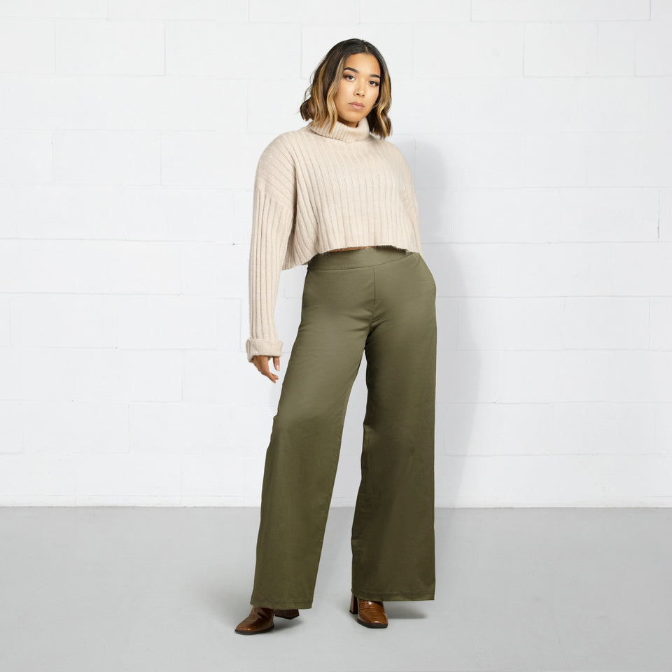 Your Work to Weekend Pant - Wide Leg - Olive