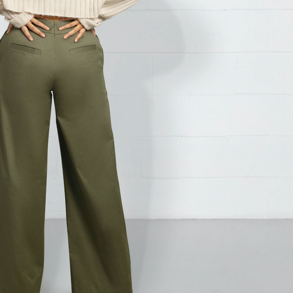 Your Work to Weekend Pant - Wide Leg - Olive