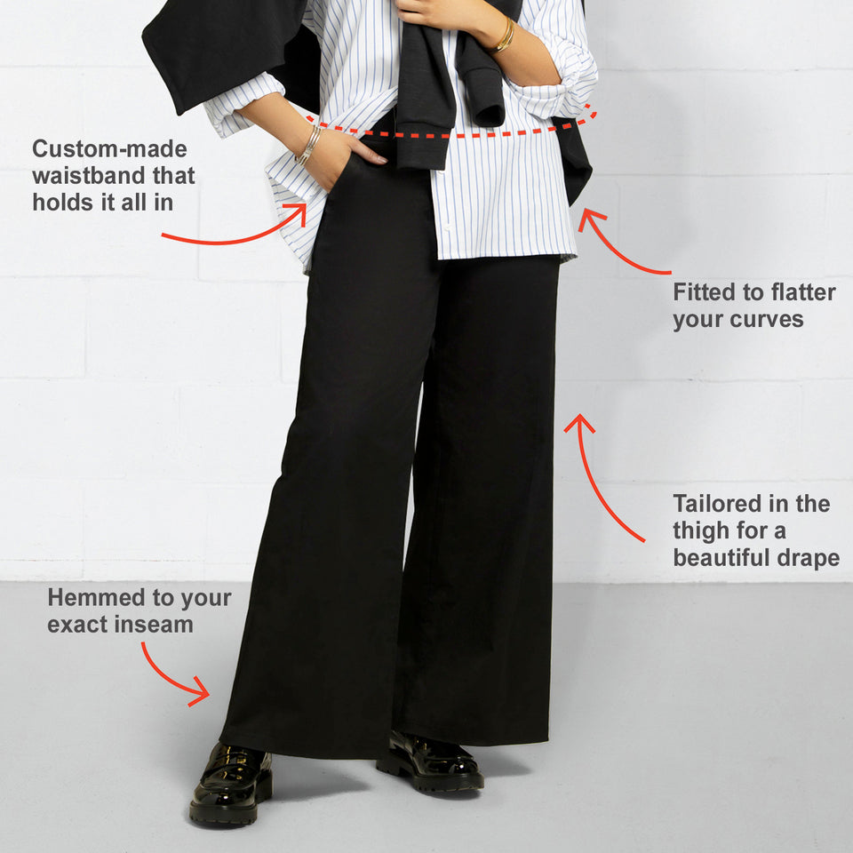 Your Work to Weekend Pant - Wide Leg - Black